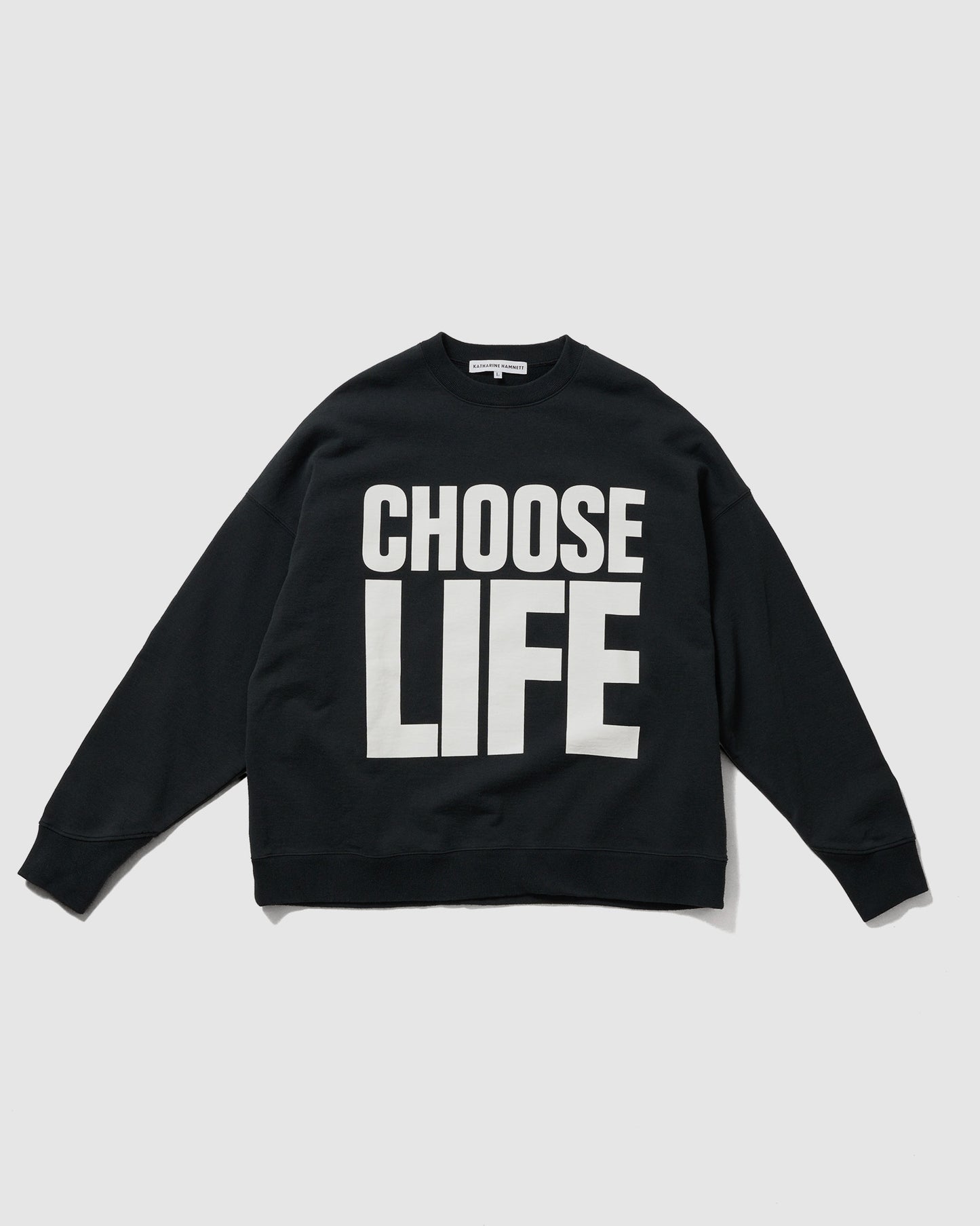 ORGANIC SLOGAN PULLOVER BLACK