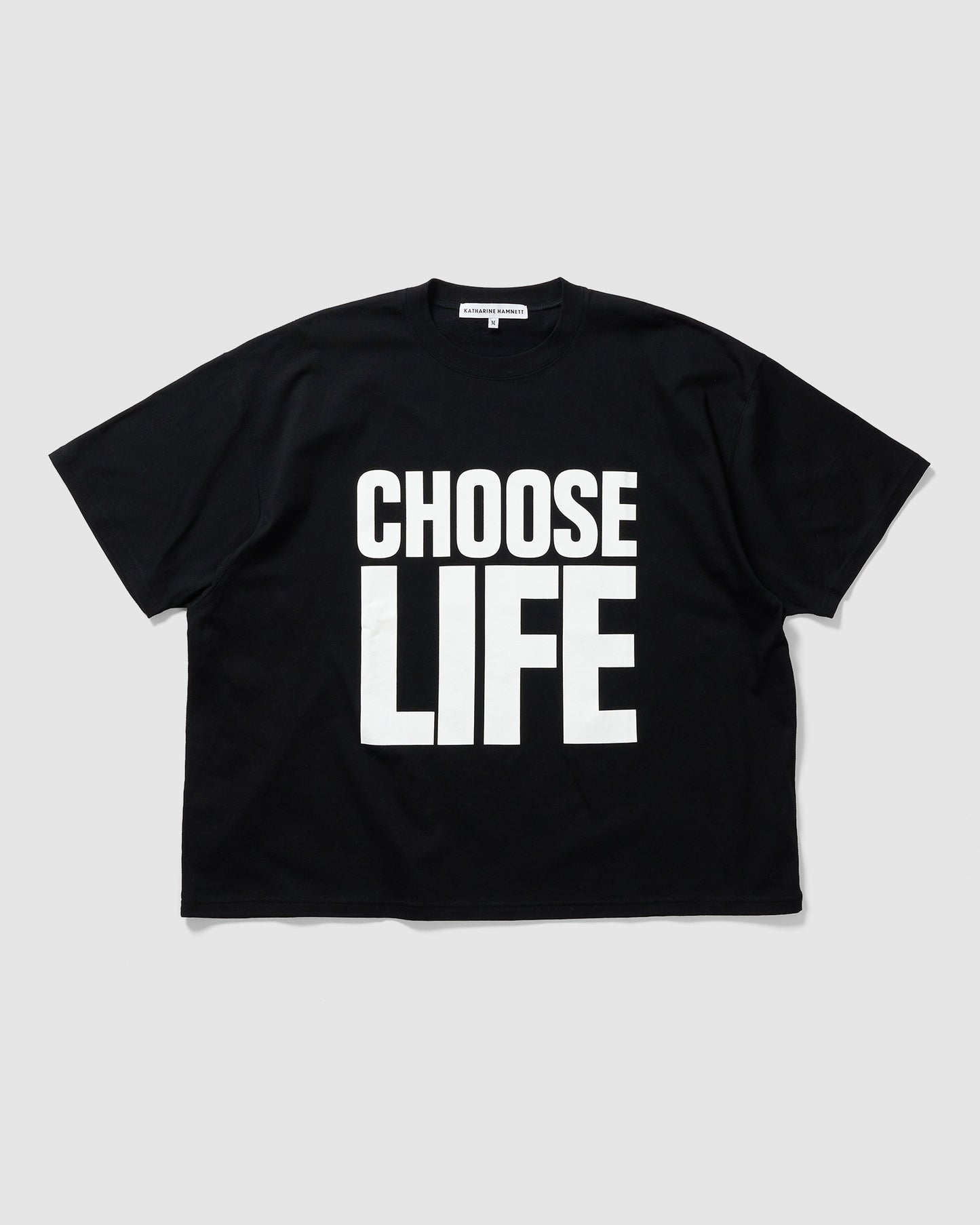 SLOGAN BIG TEE CHOOSE LIFE BLACK