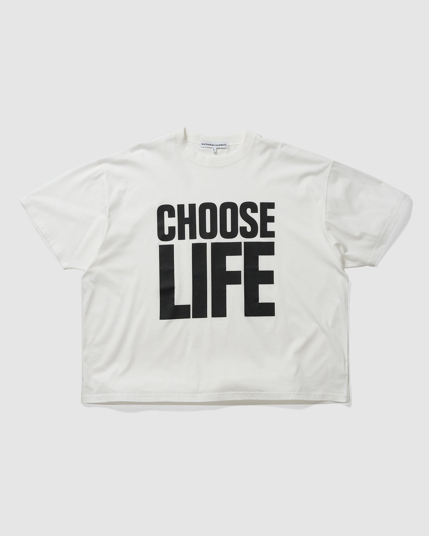 SLOGAN BIG TEE CHOOSE LIFE WHITE