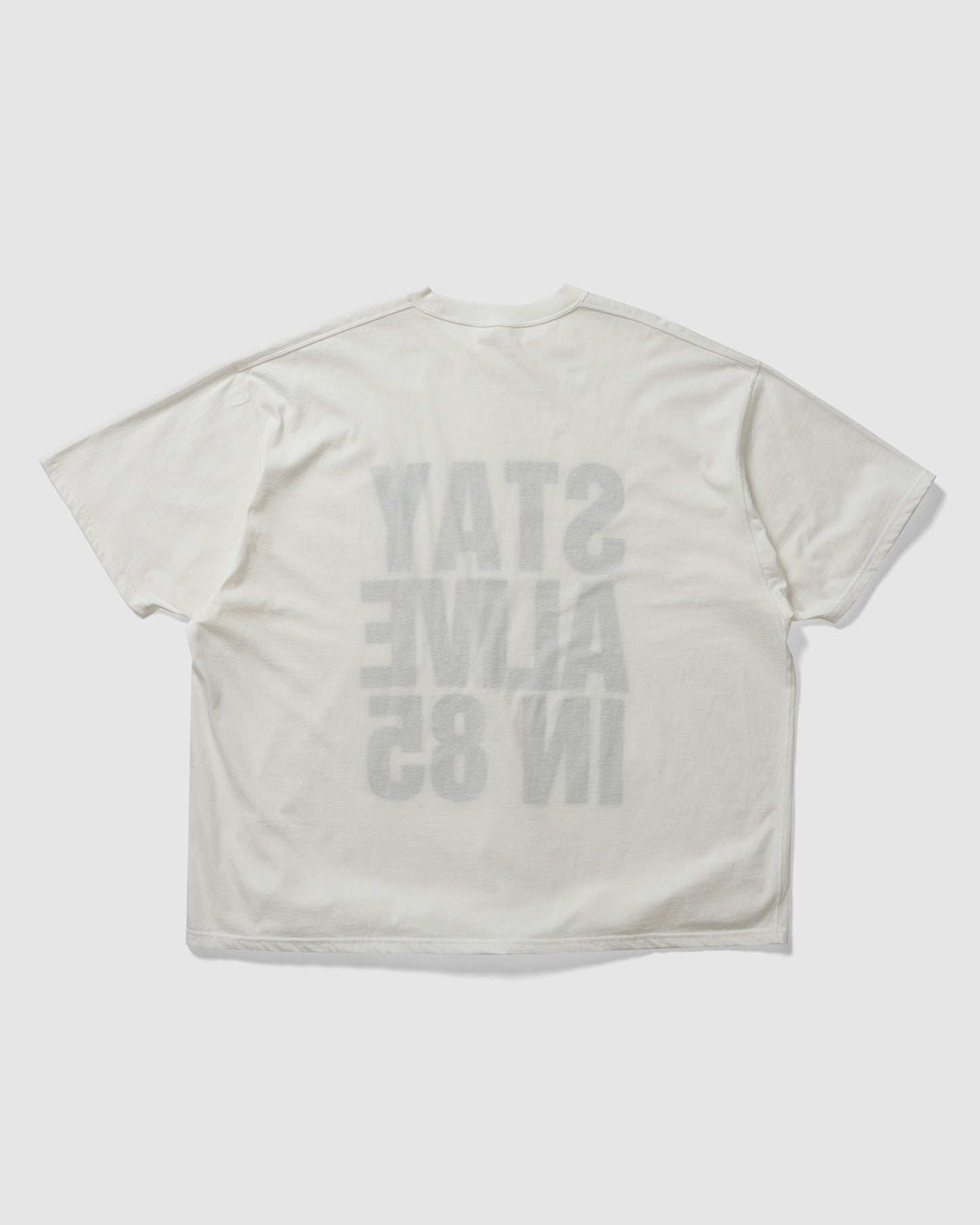 ORGANIC SLOGAN TEE (STAY ALIVE IN 85)