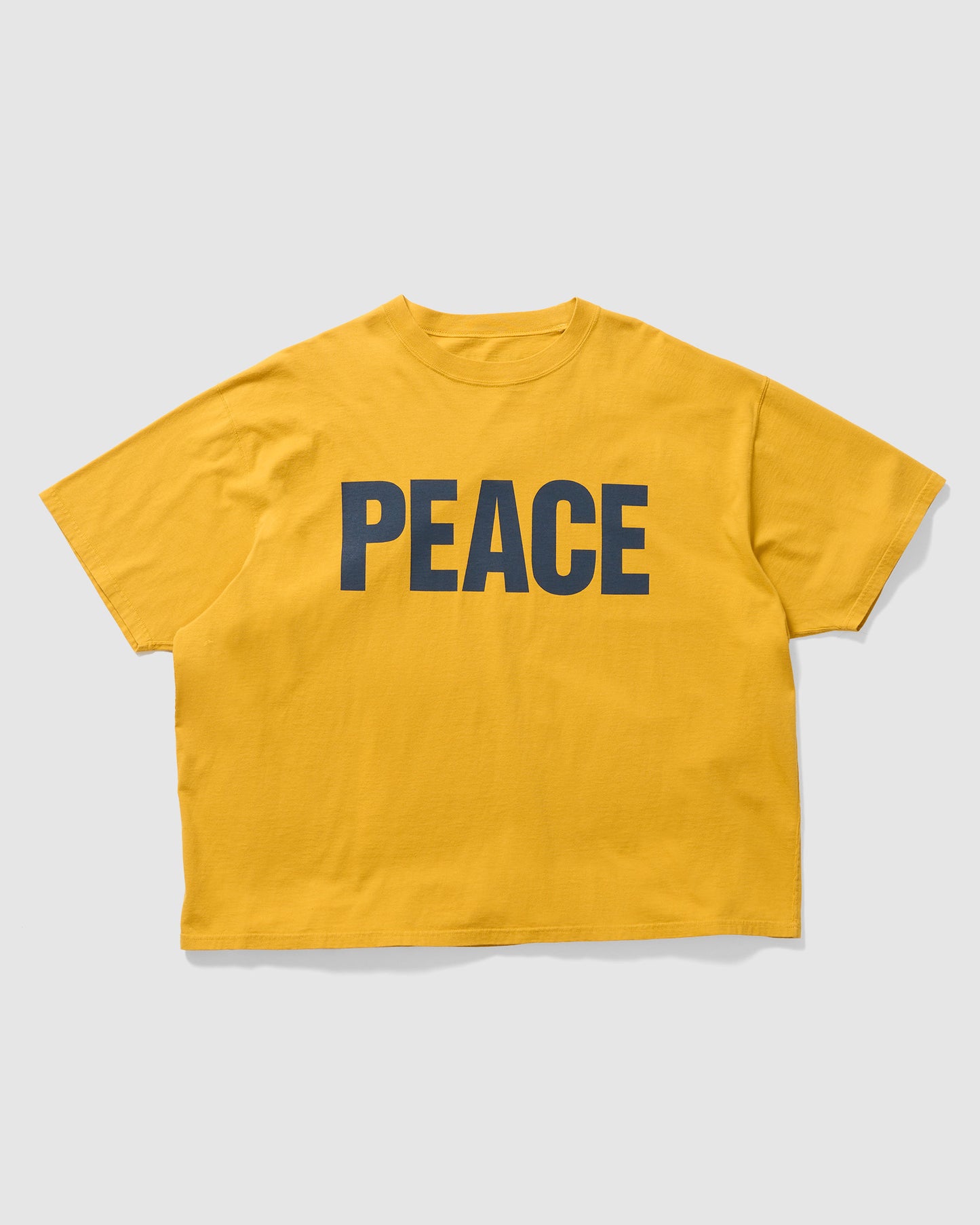 SLOGAN TEE PEACE YELLOW