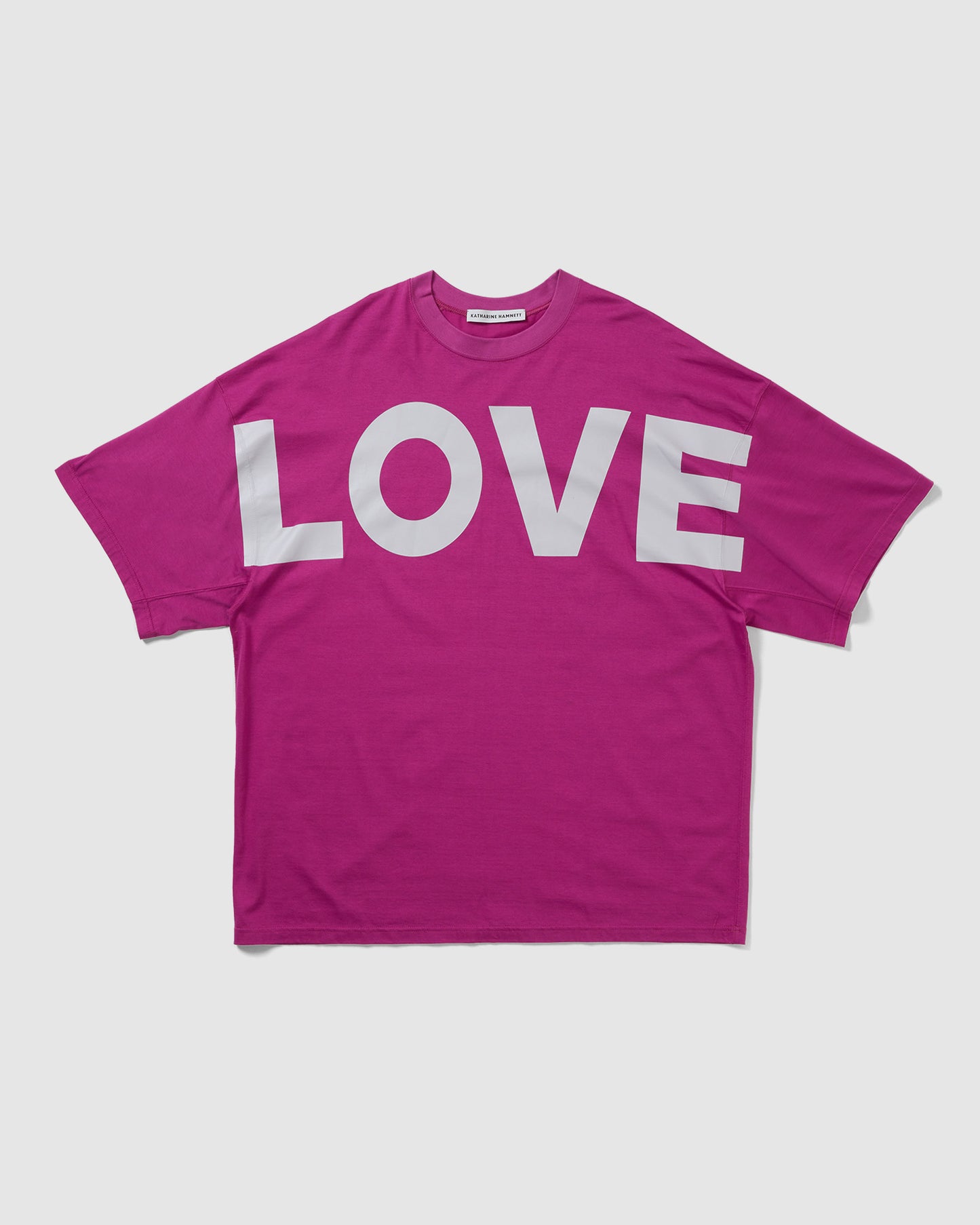 OVERSIZED SLOGAN TEE (BIGLOVE) PINK